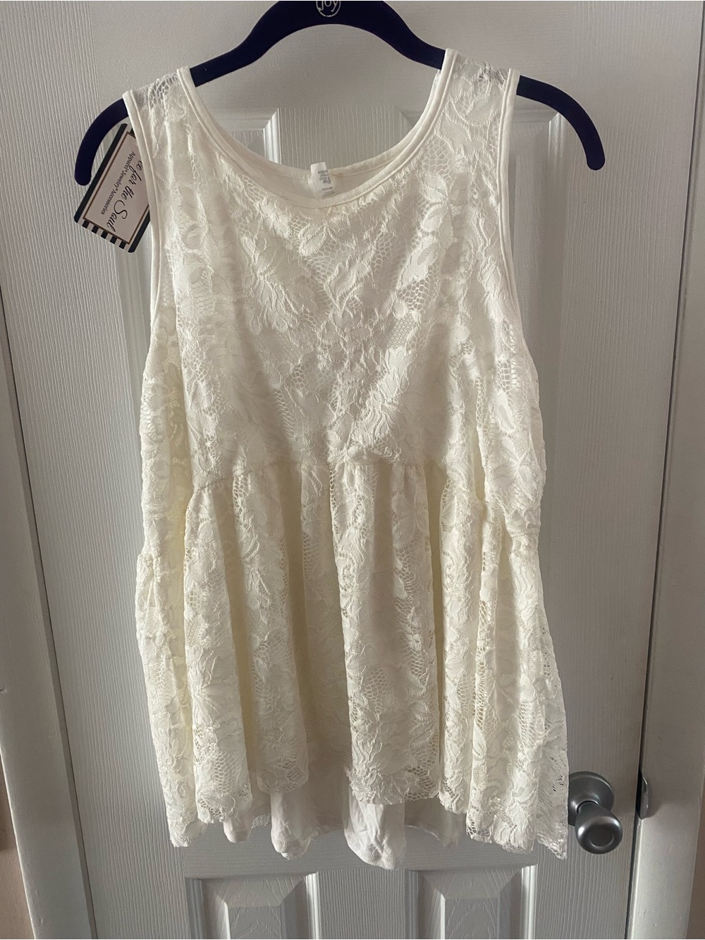 Tee for the soul lace babydoll top